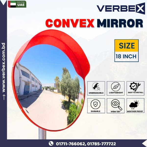 Verbex 18-Inch Indoor-Outdoor Acrylic Convex Mirrors