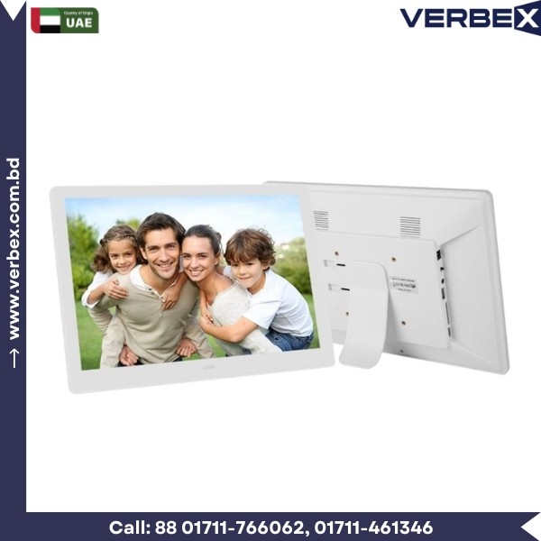 Verbex 15.4 Inch Portable Digital Photo Frame Easy Setup to Play Photos and Videos for Home and Office