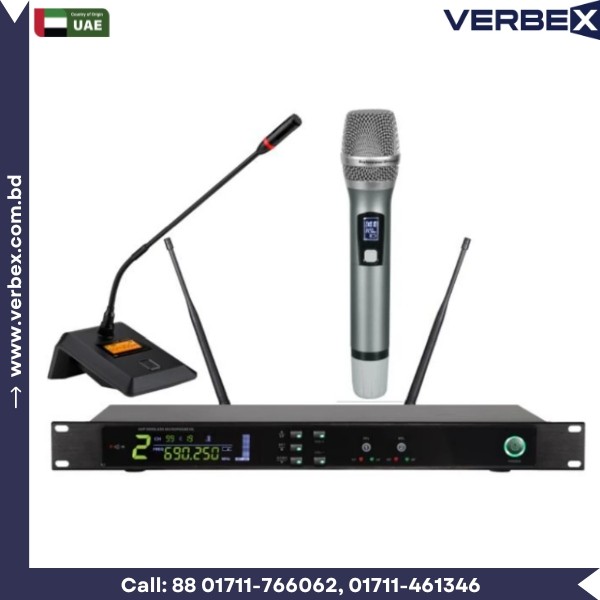 Verbex VT-KU920 UHF Wireless Microphone (Hand + Table-Top)