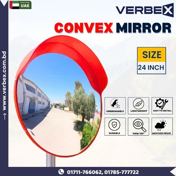Verbex 24-Inch Top Quality Indoor-Outdoor Convex Mirror