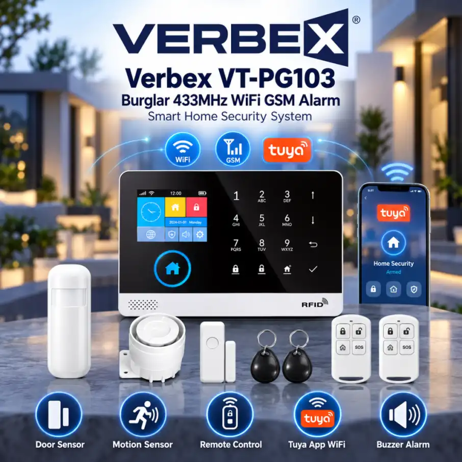 Verbex VT-PG103 Burglar 433MHz WiFi GSM Alarm Bangladesh