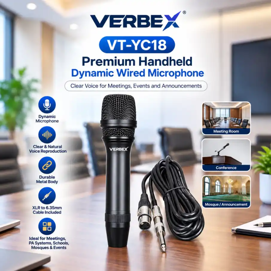 Verbex VT-YC18 Premium Handheld Dynamic Wired Microphone